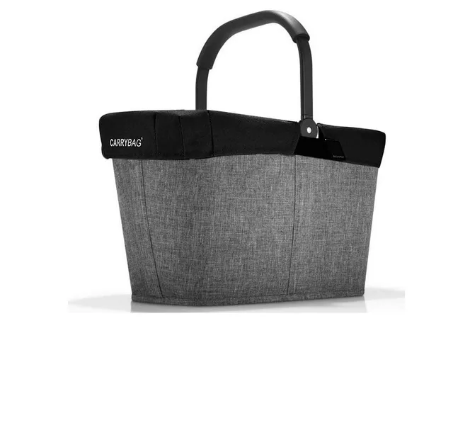 reisenthel-carrybag-frame-einkaufskorb-twist-silver-mit-cover-black-aluminiumrah image 1