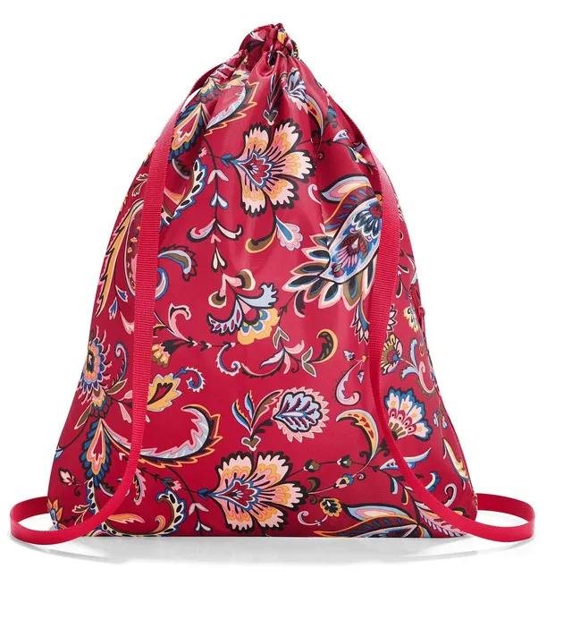 reisenthel-mini-maxi-sacpack-turnbeutel-paisley-ruby-rucksack-15-liter-wasserabw image 1