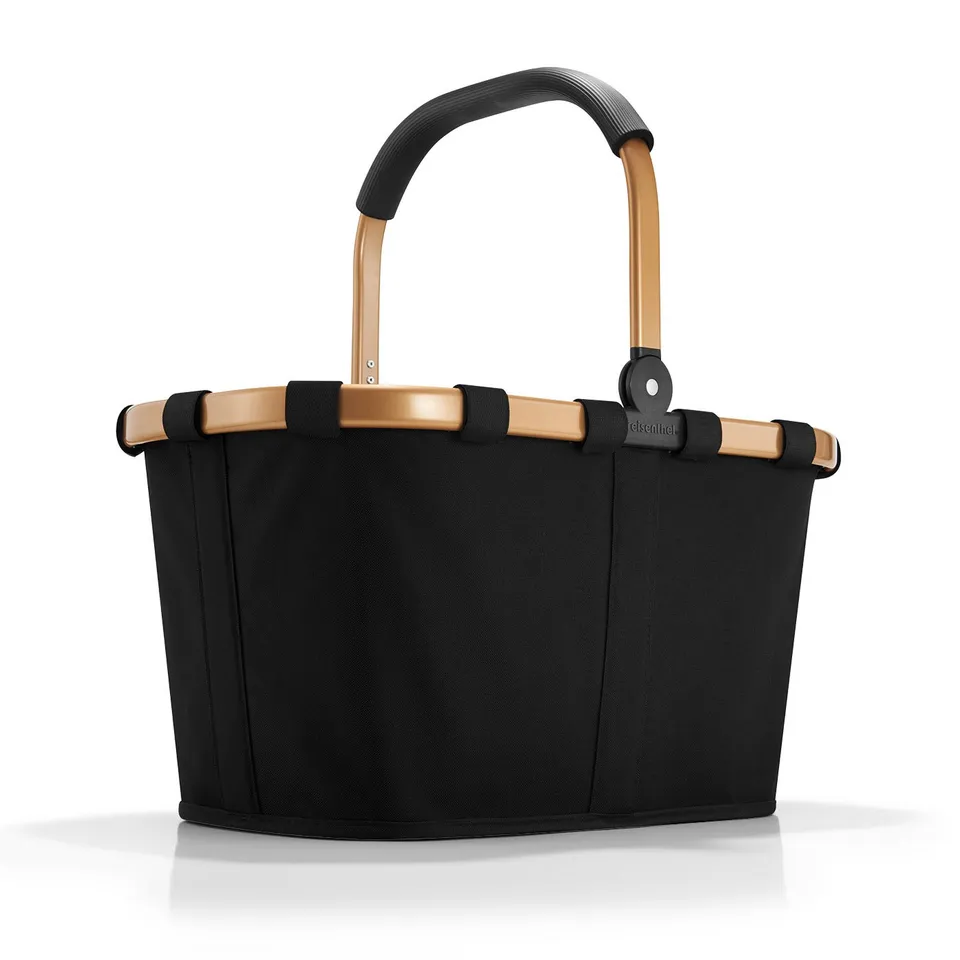 reisenthel-carrybag-frame-einkaufstasche-mit-aluminiumrahmen-gold-black-belastba image 1