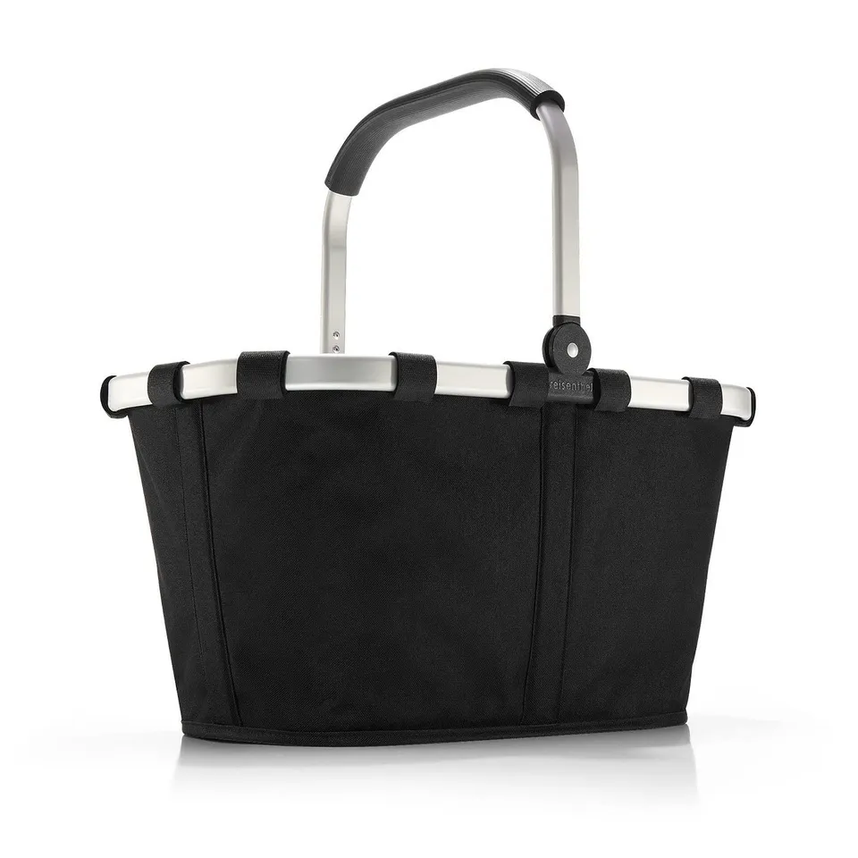 reisenthel-carrybag-schwarz-bk7003-stabiler-einkaufskorb-mit-alurahmen-innentasc image 1