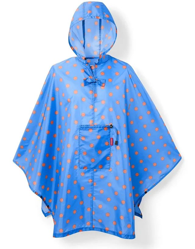 reisenthel-mini-maxi-damen-poncho-azure-dots-faltbarer-regenmantel-ersatz-gr-e-m image 1