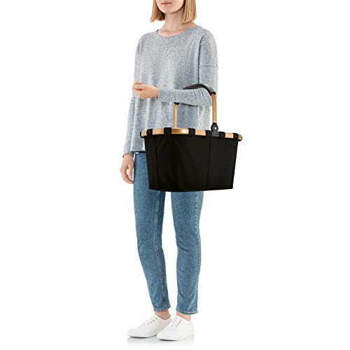 reisenthel-carrybag-frame-einkaufstasche-mit-aluminiumrahmen-gold-black-belastba image 8