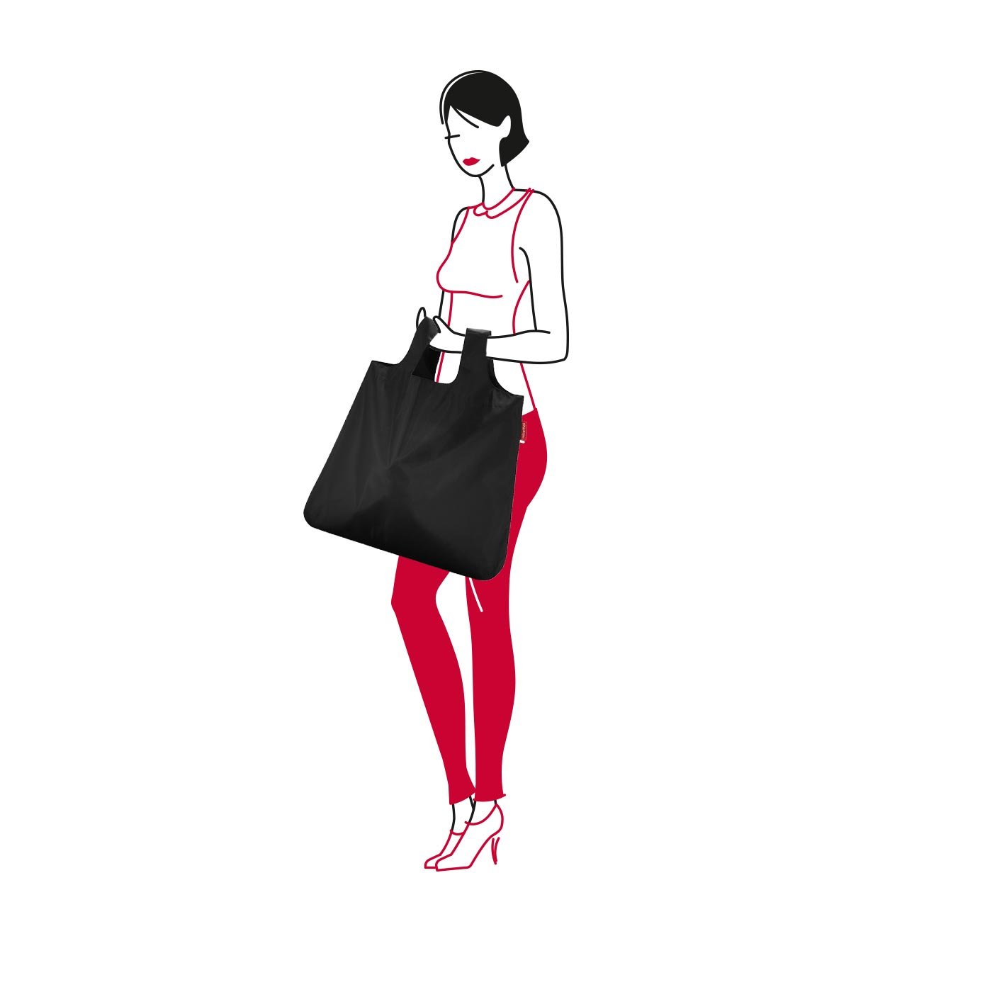 reisenthel-mini-maxi-shopper-einkaufstasche-black-ao7003-faltbar image 4