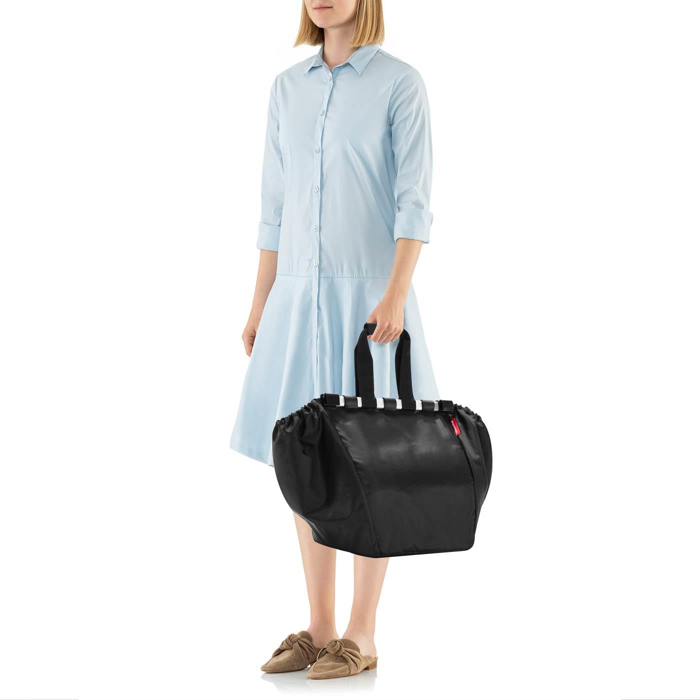 reisenthel-easyshoppingbag-30-liter-schwarz-shopper-mit-einkaufswagen-haken-zum- image 2