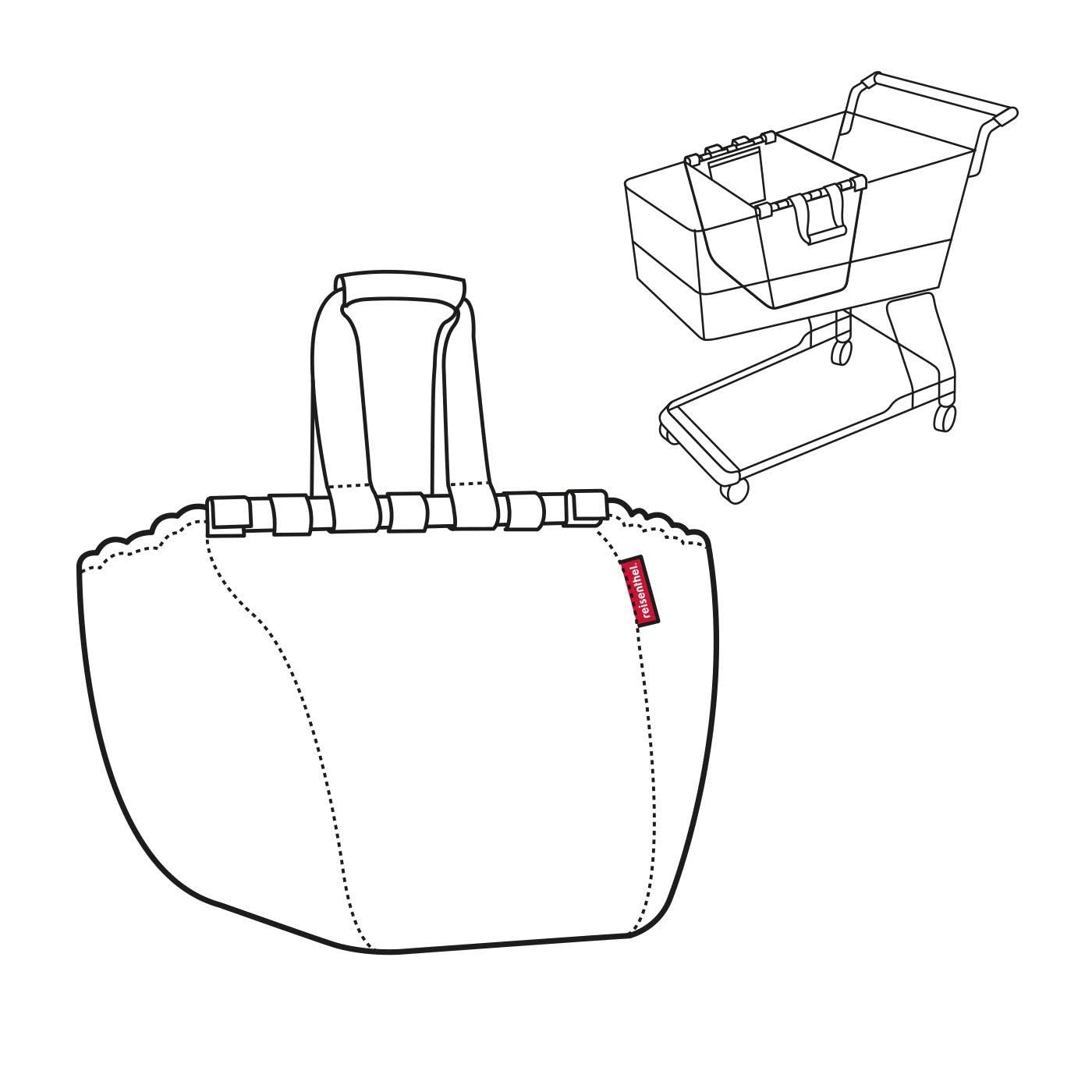 reisenthel-easyshoppingbag-30-liter-schwarz-shopper-mit-einkaufswagen-haken-zum- image 5