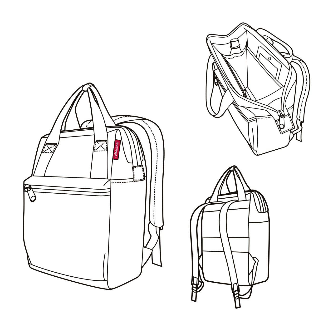 reisenthel-allrounder-r-2-in-1-reisetasche-rucksack-12-l-vielseitige-tasche-mit- image 4