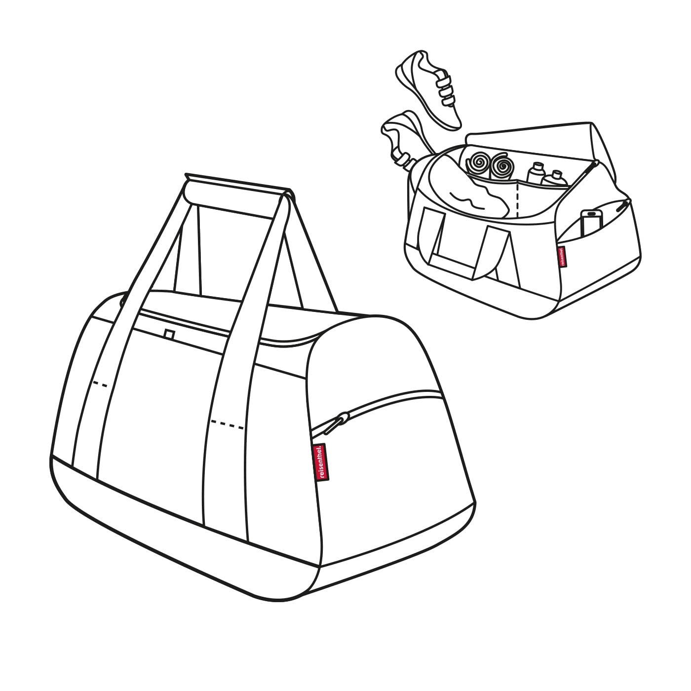 reisenthel-activitybag-35-liter-sport-und-reisetasche-baroque-marble-wasserabwei image 4