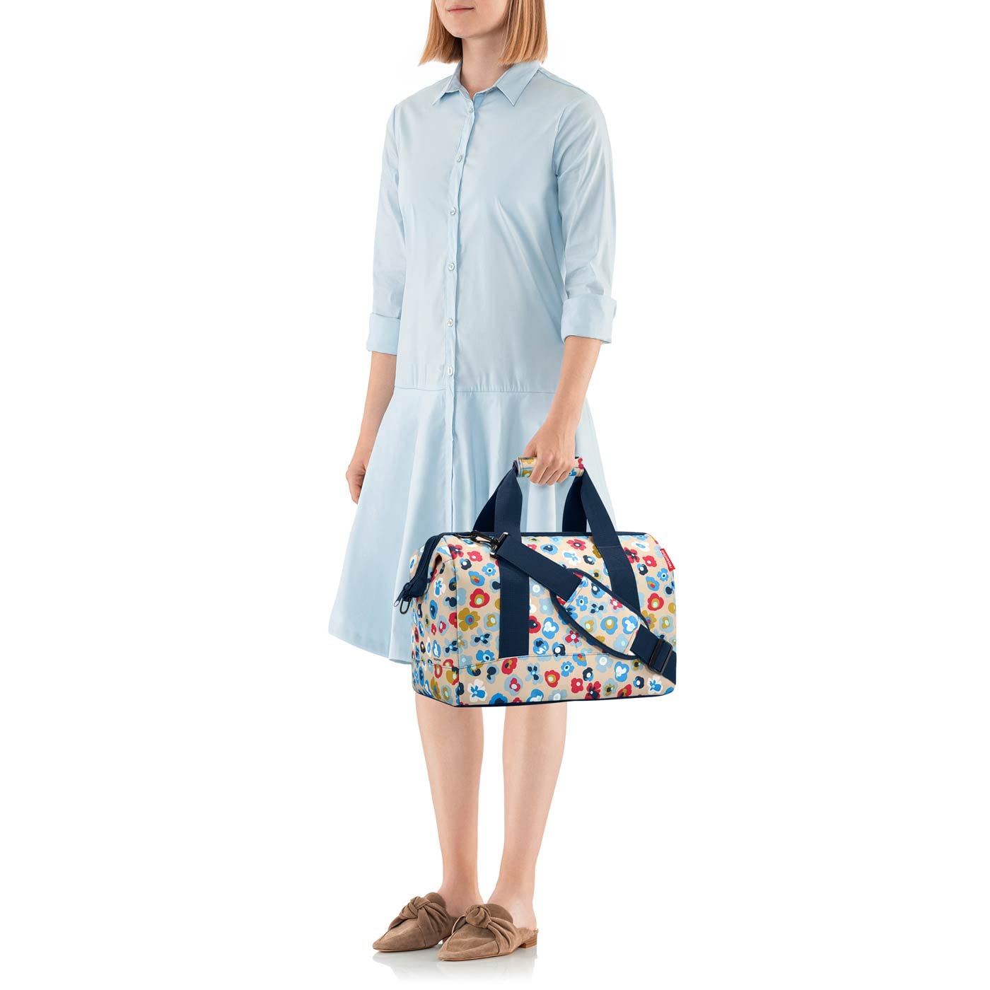 reisenthel-allrounder-m-reisetasche-millefleurs-ms6038-sporttasche-45-l-wasserab image 3