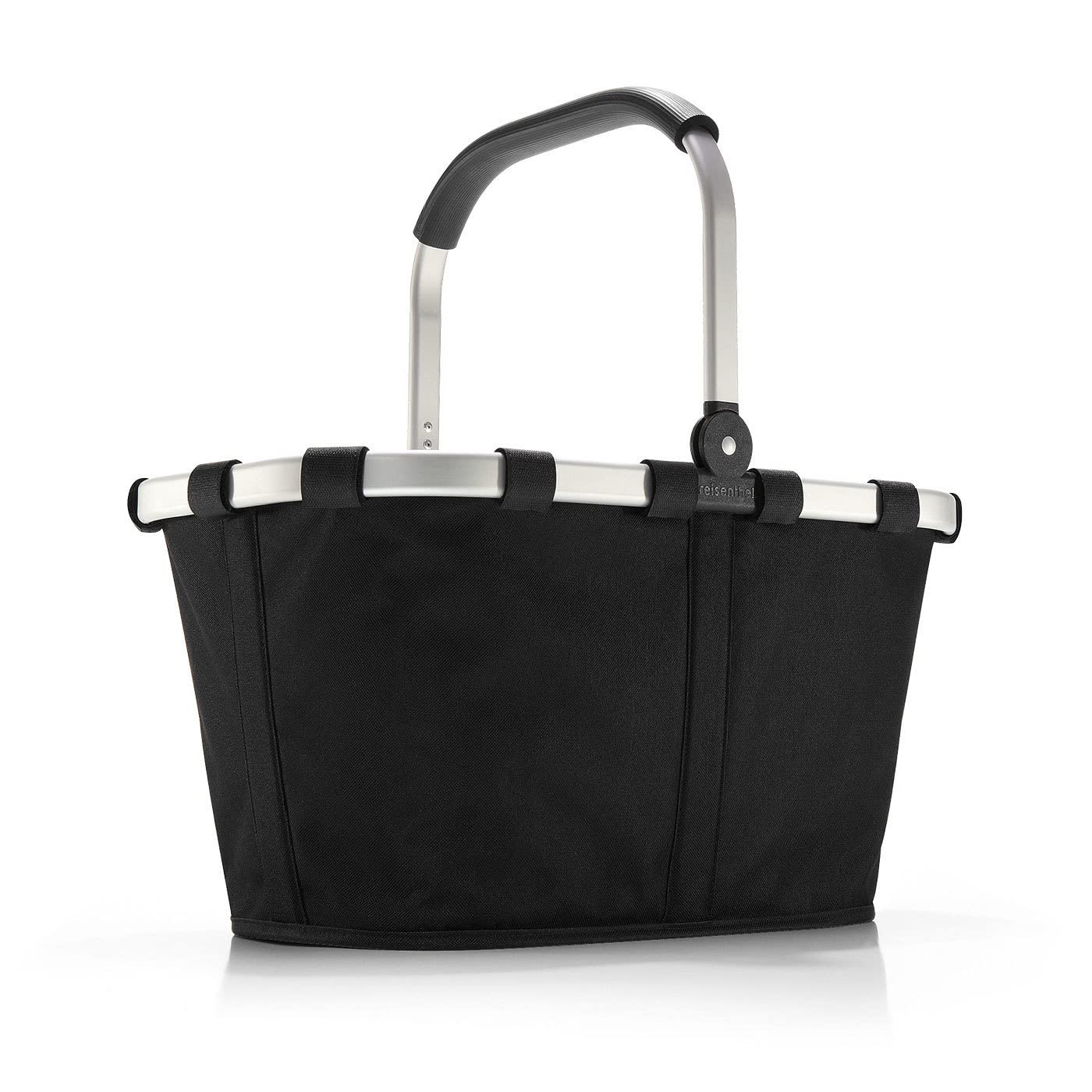 reisenthel-carrybag-schwarz-bk7003-stabiler-einkaufskorb-mit-alurahmen-innentasc image 1
