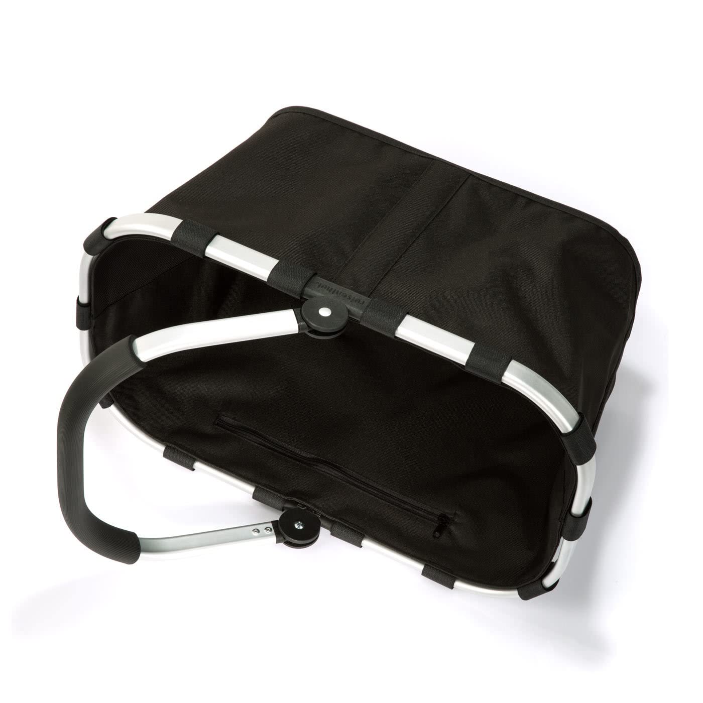 reisenthel-carrybag-schwarz-bk7003-stabiler-einkaufskorb-mit-alurahmen-innentasc image 2