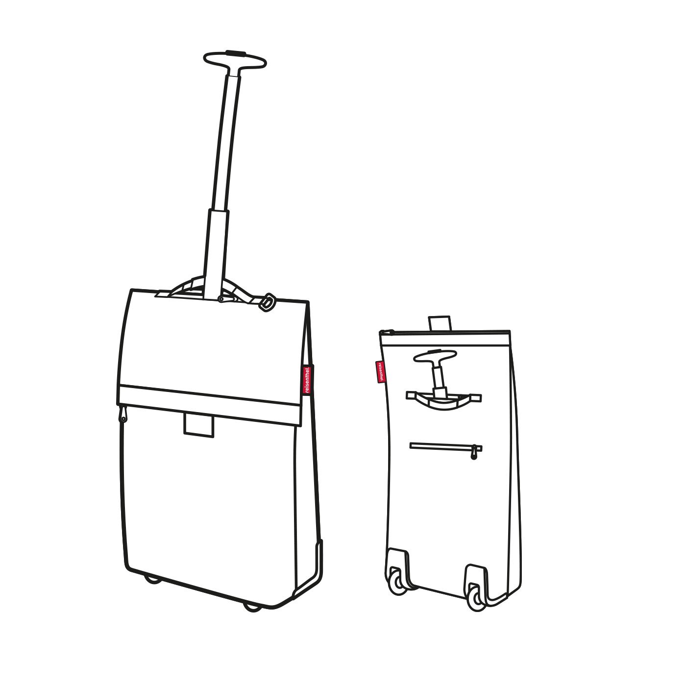 reisenthel-trolley-m-shopping-trolley-43-liter-in-dots-mit-silbernem-rahmen-roll image 6