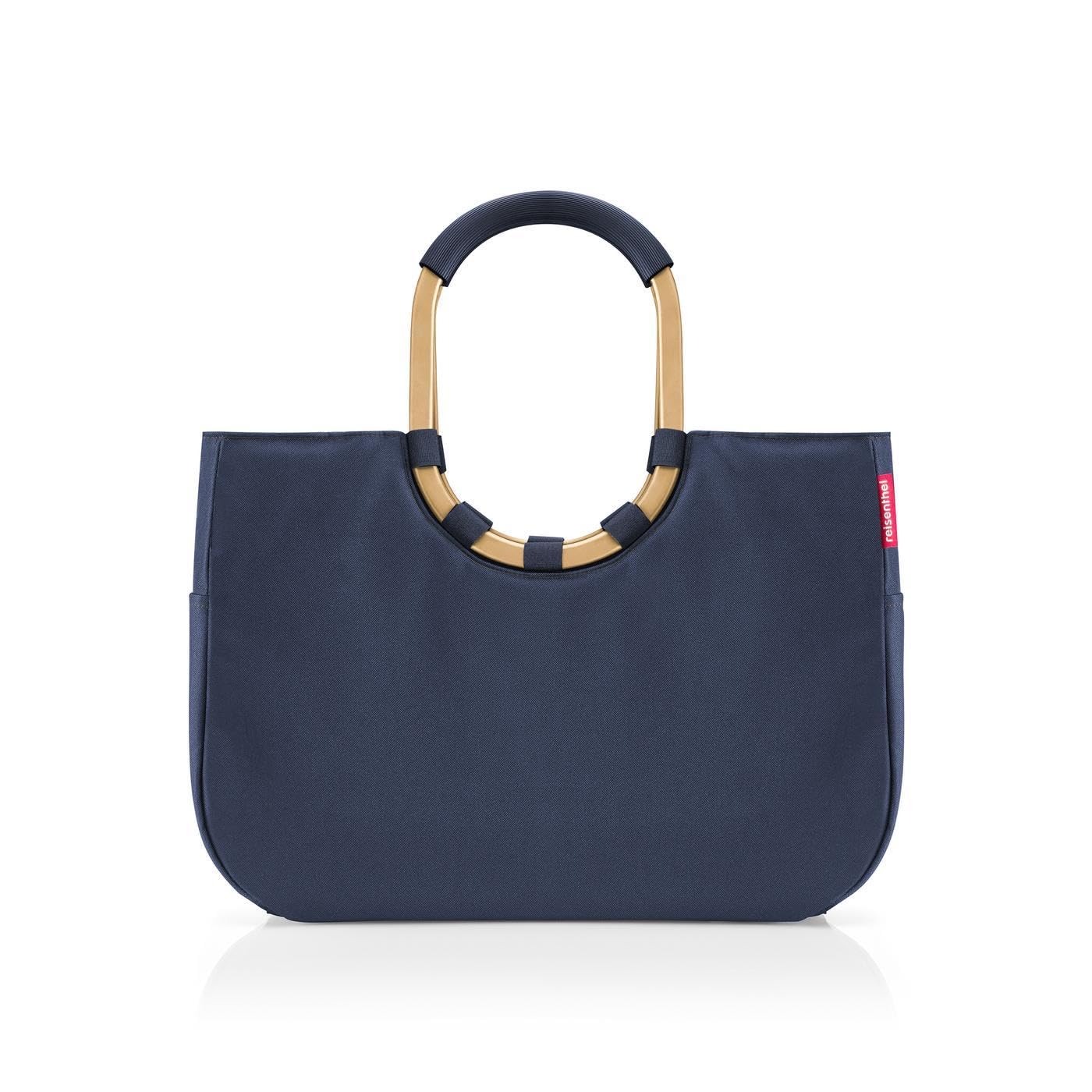 reisenthel-loopshopper-l-rhombus-black-stabile-einkaufstasche-mit-rundgriff-alum image 3