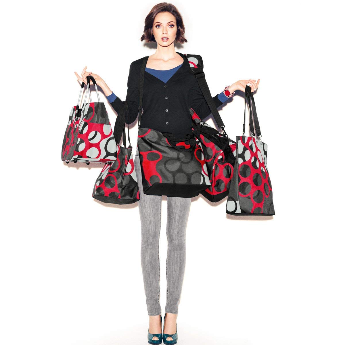 reisenthel-mini-maxi-shopper-dots-faltbare-einkaufstasche-15-l-wasserabweisendes image 2