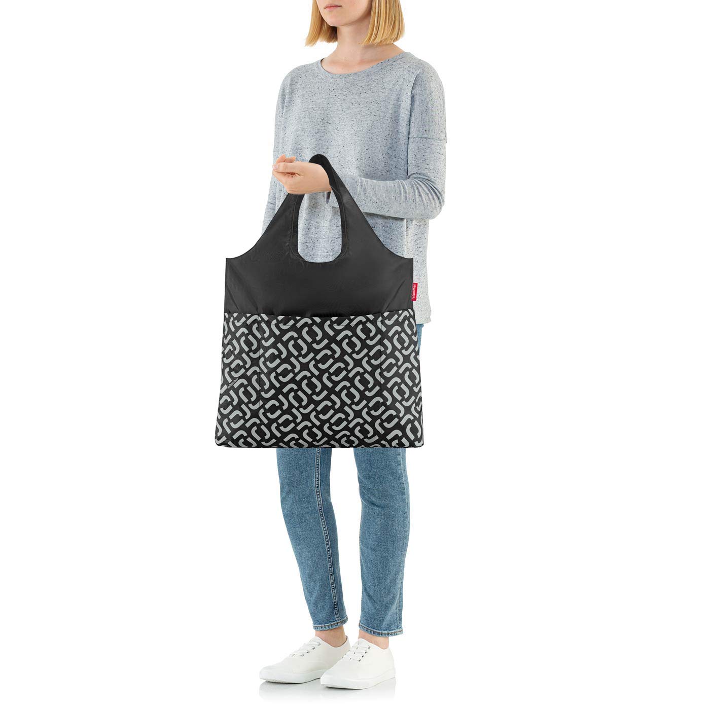 reisenthel-mini-maxi-shopper-faltbarer-einkaufsshopper-schwarz-einheitsgr-e image 2
