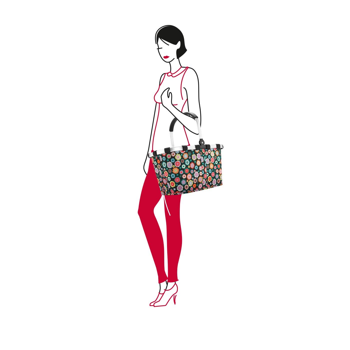 reisenthel-carrybag-einkaufskorb-stabiler-market-korb-mit-design-happy-flowers-i image 5
