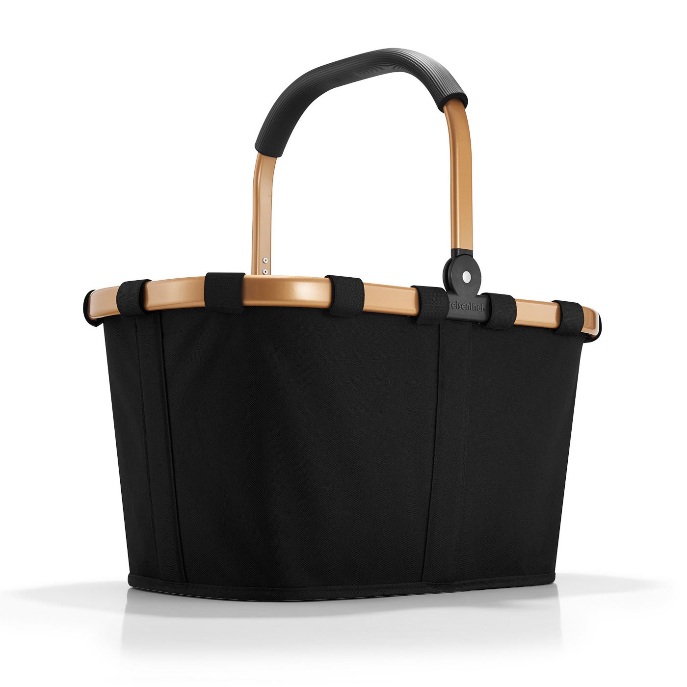 reisenthel-carrybag-frame-einkaufstasche-mit-aluminiumrahmen-gold-black-belastba image 1