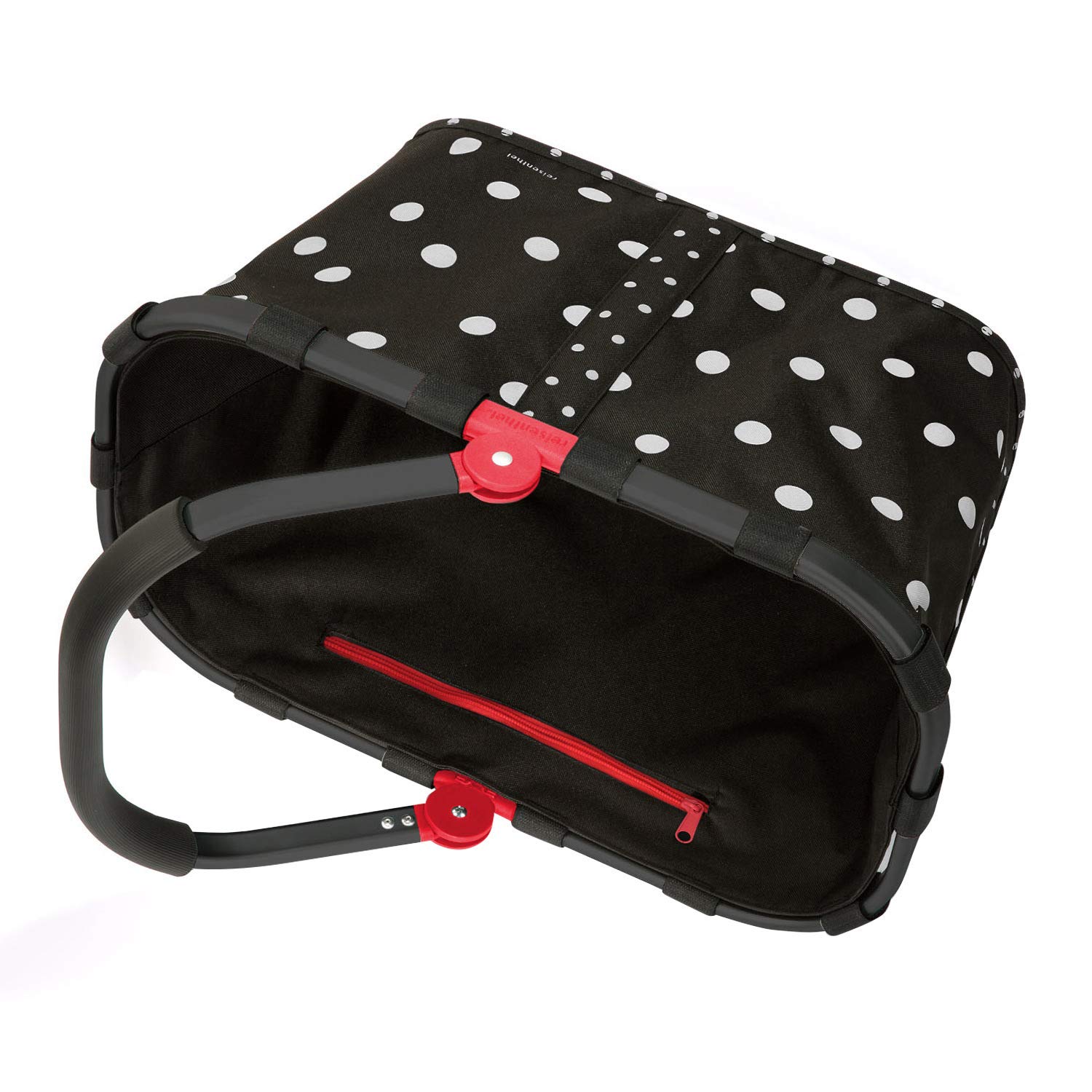 reisenthel-carrybag-frame-einkaufskorb-22-liter-schwarzer-rahmen-black-mixed-dot image 2