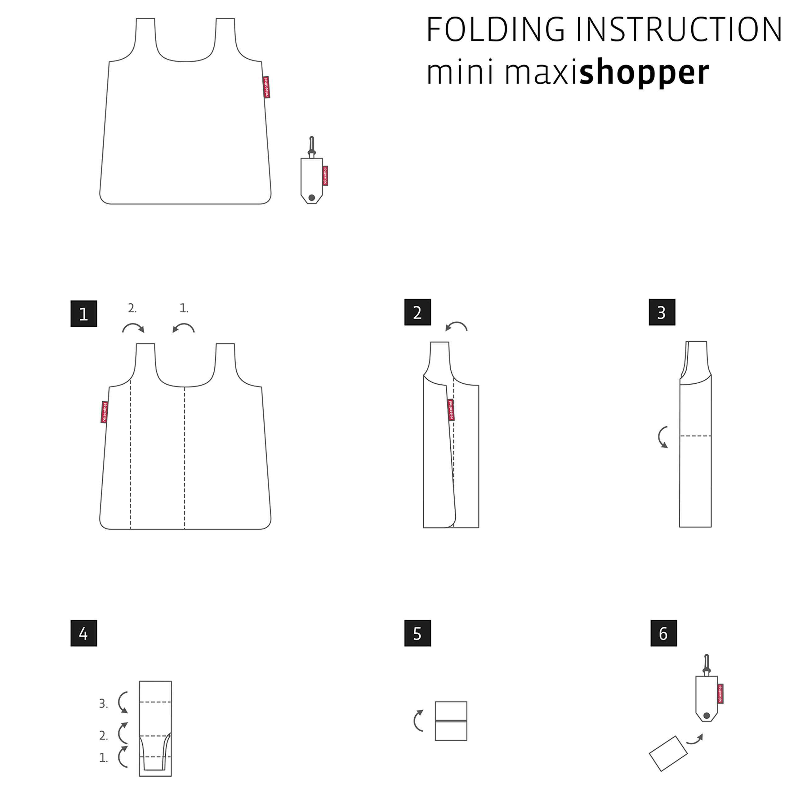 reisenthel-mini-maxi-shopper-pocket-einkaufstasche-grau-15-liter-faltbar-im-etui image 4