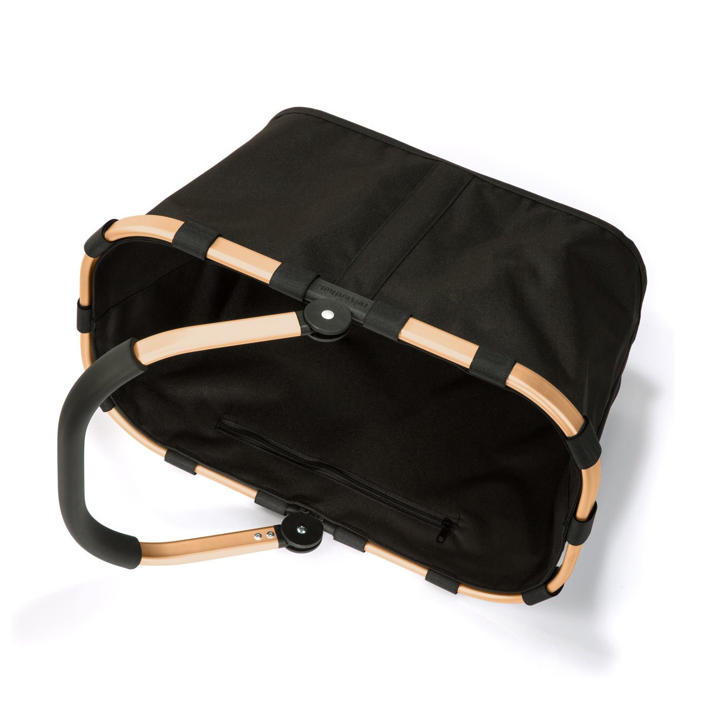 reisenthel-carrybag-frame-einkaufstasche-mit-aluminiumrahmen-gold-black-belastba image 4