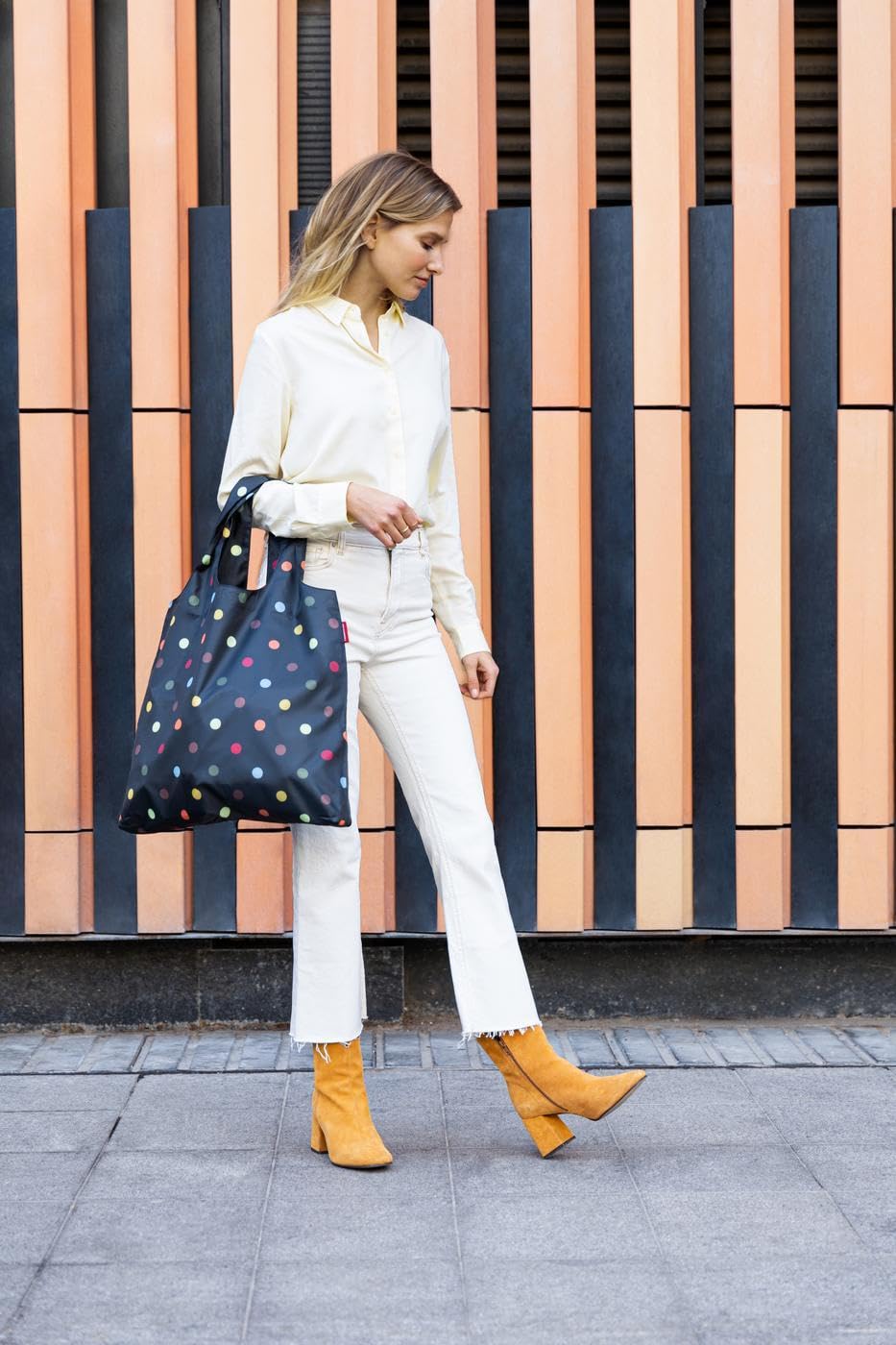 reisenthel-mini-maxi-shopper-dots-faltbare-einkaufstasche-15-l-wasserabweisendes image 3