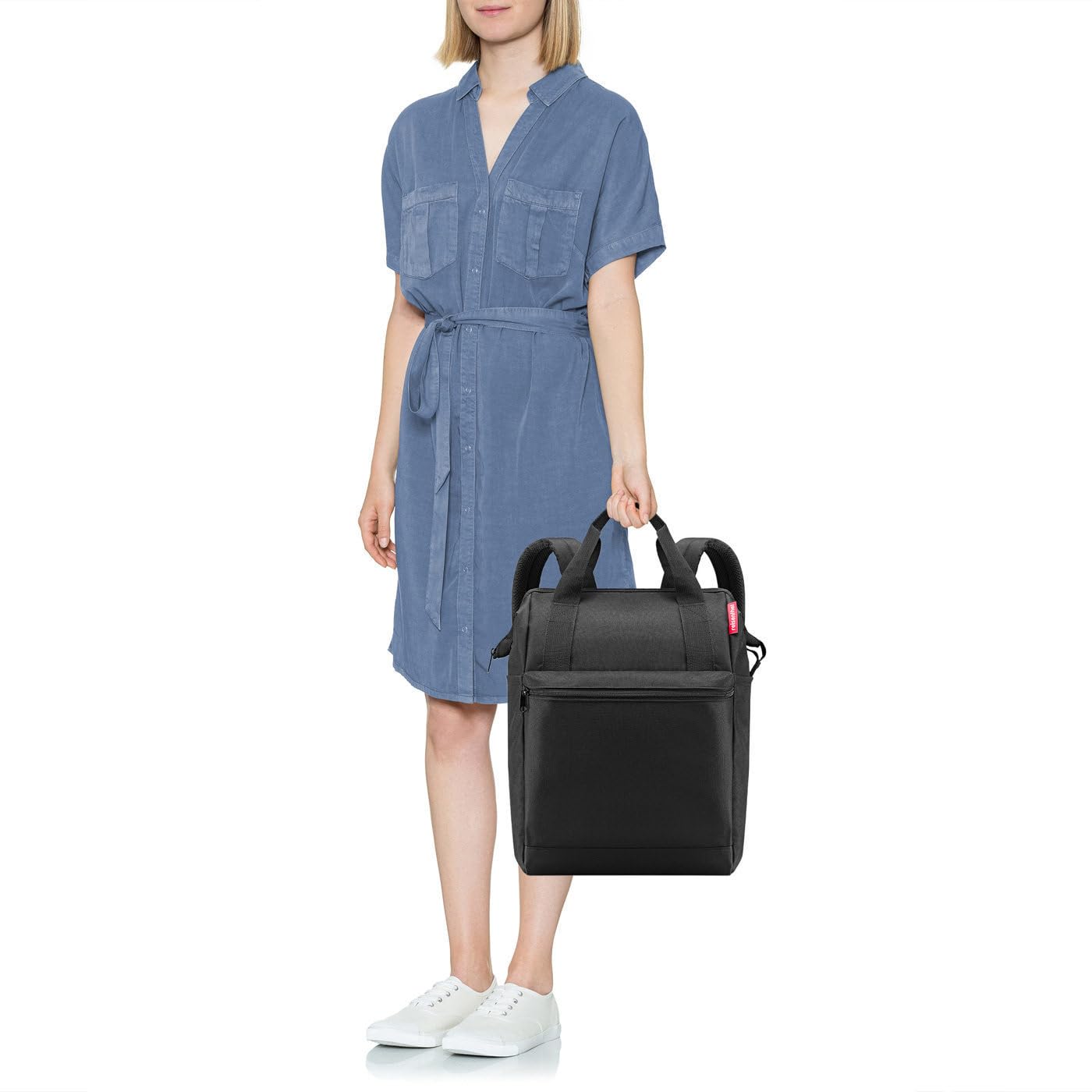 reisenthel-allrounder-r-large-2in1-rucksack-und-tragetasche-schwarz-mit-trolley- image 4